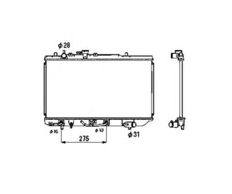 B3C815200F Mazda radiador de esfriamento de motor