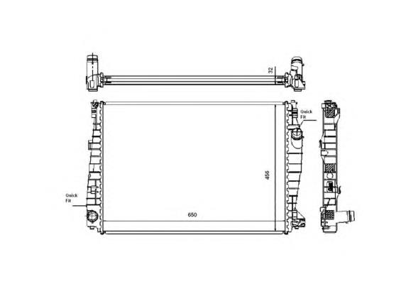 53487 NRF radiador de intercooler