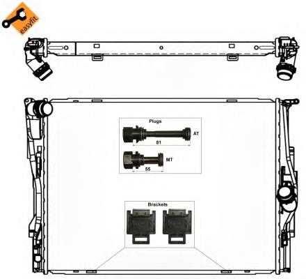 M0050660 Jdeus radiador de esfriamento de motor