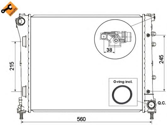 1790308 Ford radiador de esfriamento de motor