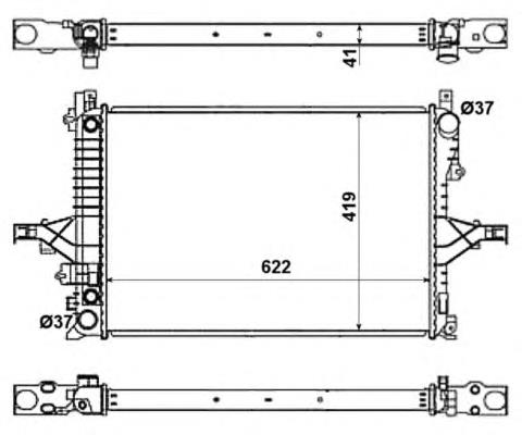 53532 NRF radiador de esfriamento de motor