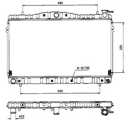 53504 NRF radiador de esfriamento de motor