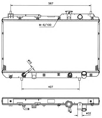 53507 NRF radiador de esfriamento de motor