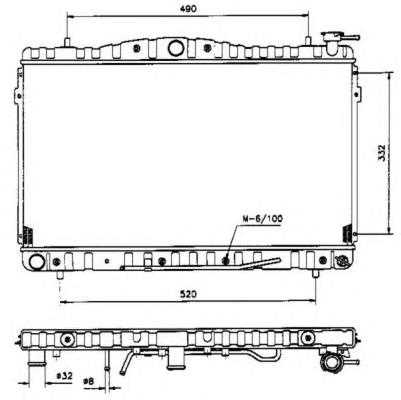 53505 NRF radiador de esfriamento de motor