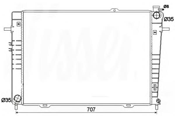 253102E500 HCC radiador de esfriamento de motor