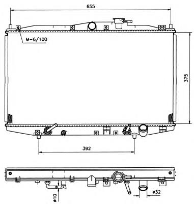 Radiador de esfriamento de motor 53509 NRF