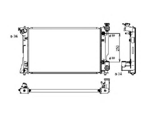 8125082K Polcar radiador de esfriamento de motor