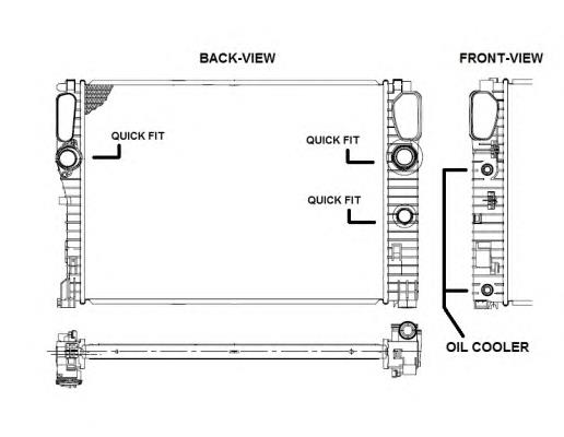 Radiador de esfriamento de motor para Mercedes CLS (C219)