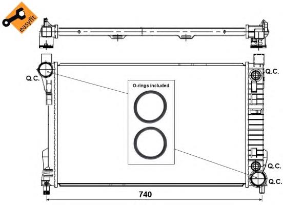 40032 HELLA radiador de esfriamento de motor