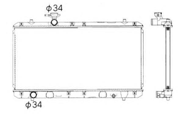 ADK89815 Blue Print radiador de esfriamento de motor