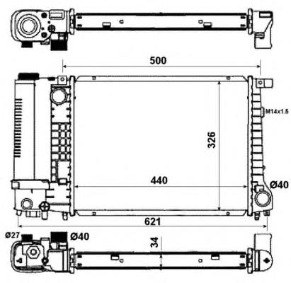 53426 NRF radiador de esfriamento de motor