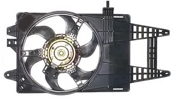 47244 NRF difusor do radiador de esfriamento, montado com motor e roda de aletas