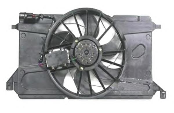 47266 NRF difusor do radiador de esfriamento, montado com motor e roda de aletas