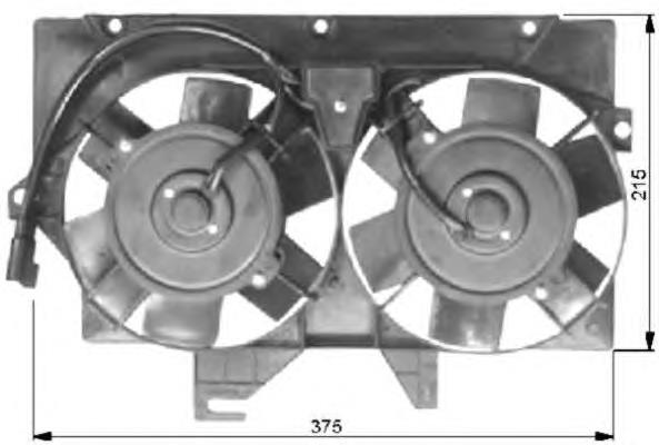 47036 NRF difusor do radiador de aparelho de ar condicionado, montado com roda de aletas e o motor