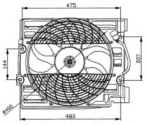 47029 NRF ventilador elétrico de aparelho de ar condicionado montado (motor + roda de aletas)