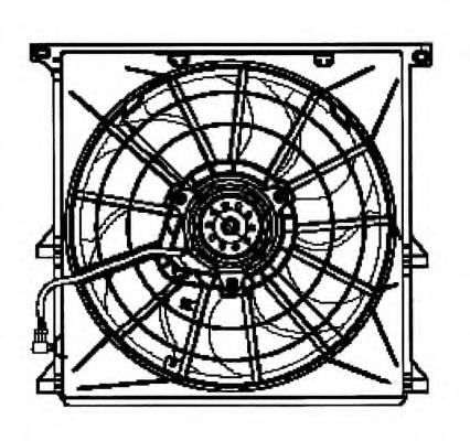 47024 NRF difusor do radiador de aparelho de ar condicionado, montado com roda de aletas e o motor