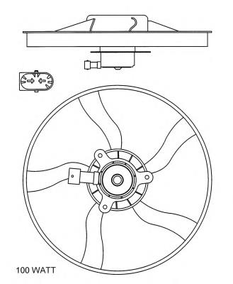 125396 Peugeot/Citroen ventilador elétrico de esfriamento montado (motor + roda de aletas)