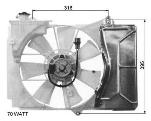 Difusor do radiador de esfriamento, montado com motor e roda de aletas para Toyota Yaris (P10)