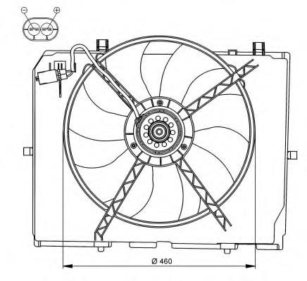 85654 Nissens difusor do radiador de esfriamento, montado com motor e roda de aletas