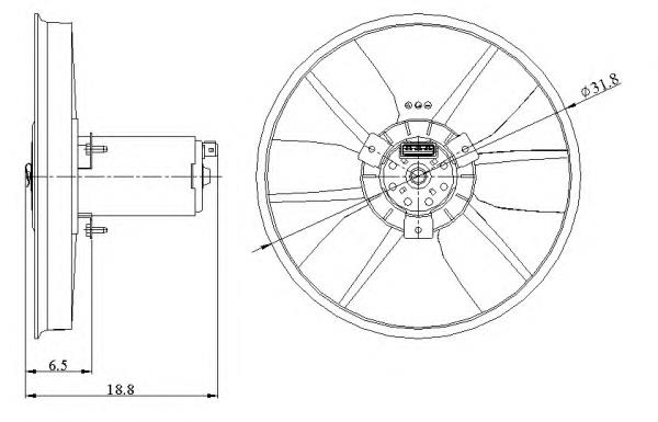 47401 NRF ventilador (roda de aletas do radiador de esfriamento)