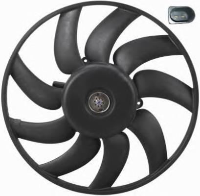 47425 NRF ventilador elétrico de esfriamento montado (motor + roda de aletas direito)