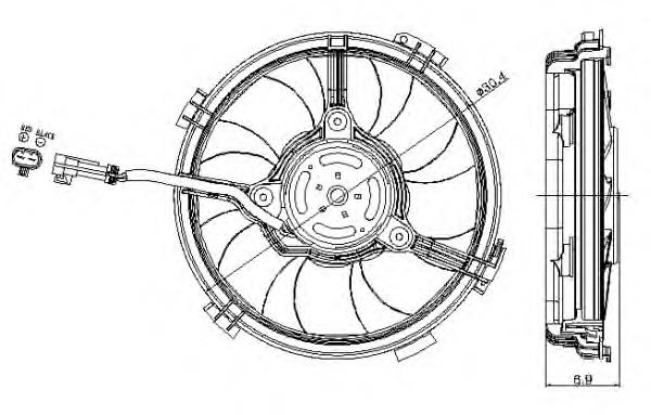 3B0959455C VAG motor de ventilador do sistema de esfriamento