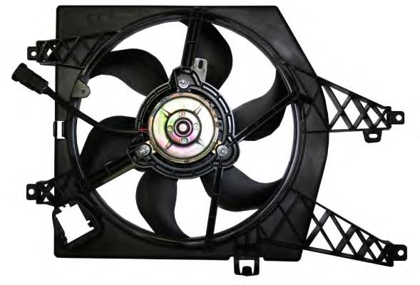 47370 NRF ventilador elétrico de esfriamento montado (motor + roda de aletas)