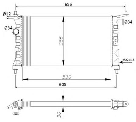 50551 NRF radiador de esfriamento de motor