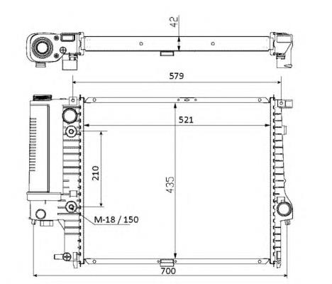 50564 NRF radiador de esfriamento de motor