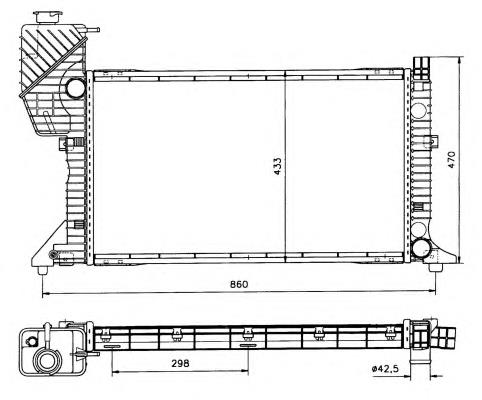 50557 NRF radiador de esfriamento de motor