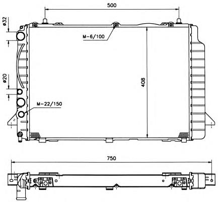 Radiador de esfriamento de motor 50531 NRF