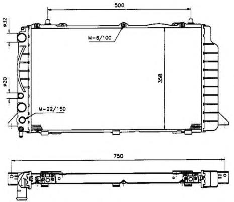 Radiador de esfriamento de motor 50519 NRF