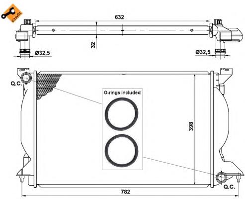 71753896 Fiat/Alfa/Lancia radiador de esfriamento de motor