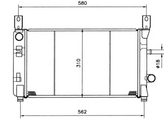 506224 NRF radiador de esfriamento de motor