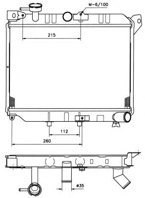 Radiador de esfriamento de motor 506510 NRF