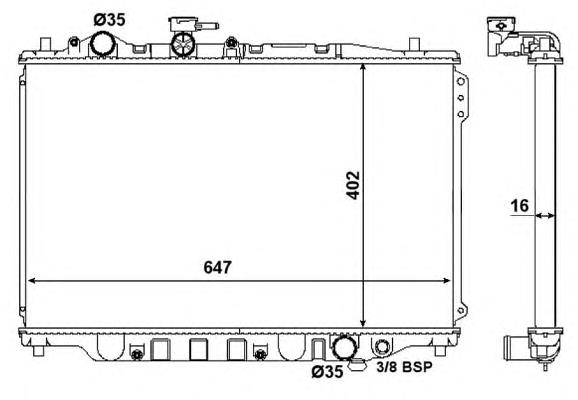 506514 NRF radiador de esfriamento de motor