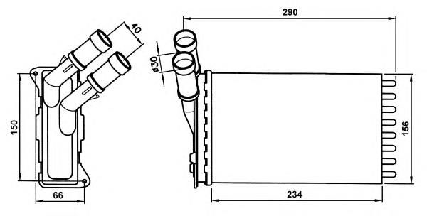 50578 NRF radiador de forno (de aquecedor)