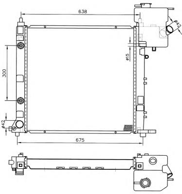 Radiador de esfriamento de motor 50582 NRF