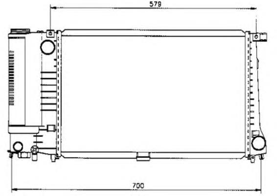 Radiador de esfriamento de motor 50568 NRF