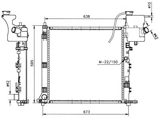 50576 NRF radiador de esfriamento de motor