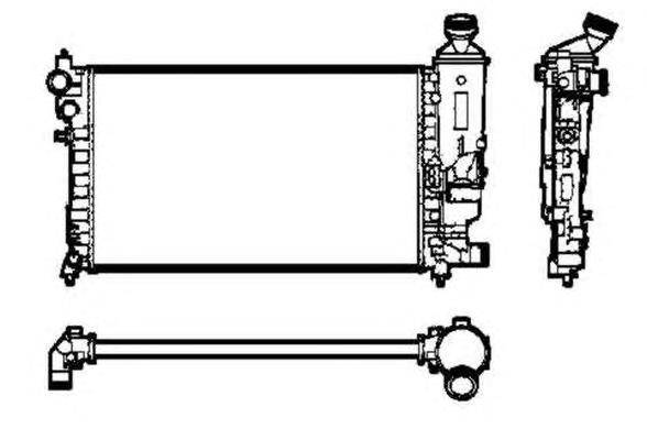 Radiador de esfriamento de motor 50434 NRF