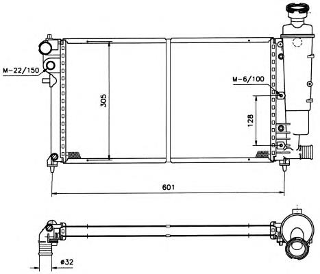 Radiador de esfriamento de motor 50428 NRF