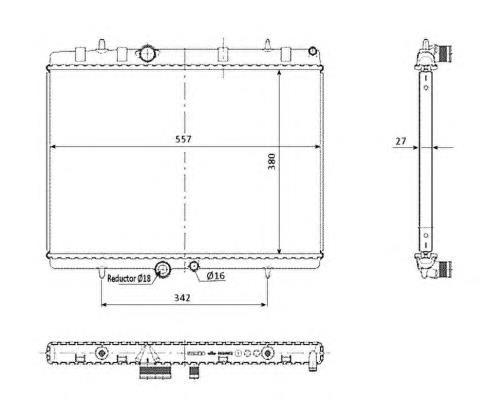 8MK376700521 HELLA radiador de esfriamento de motor