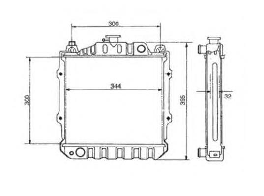 Radiador de esfriamento de motor 504345 NRF