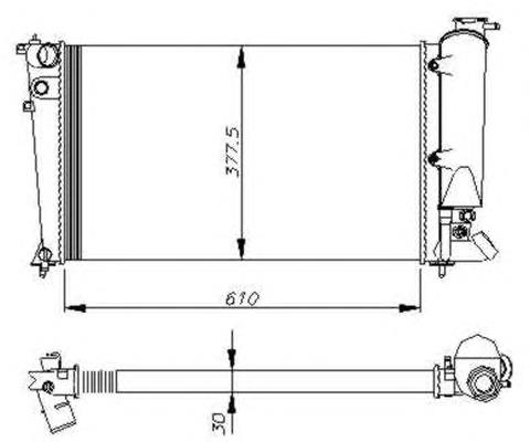 Radiador de esfriamento de motor 50415 NRF