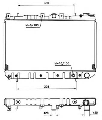 Radiador de esfriamento de motor 504133 NRF