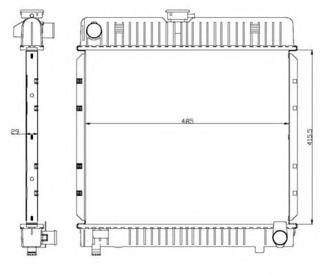 Radiador de esfriamento de motor 504250 NRF