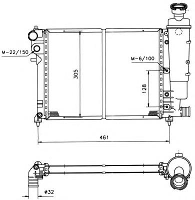 50422 NRF radiador de esfriamento de motor