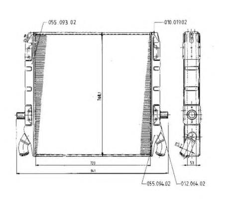 3348406 Scania radiador de esfriamento de motor