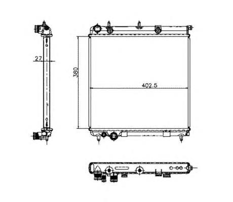 20A74NF NRF radiador de esfriamento de motor